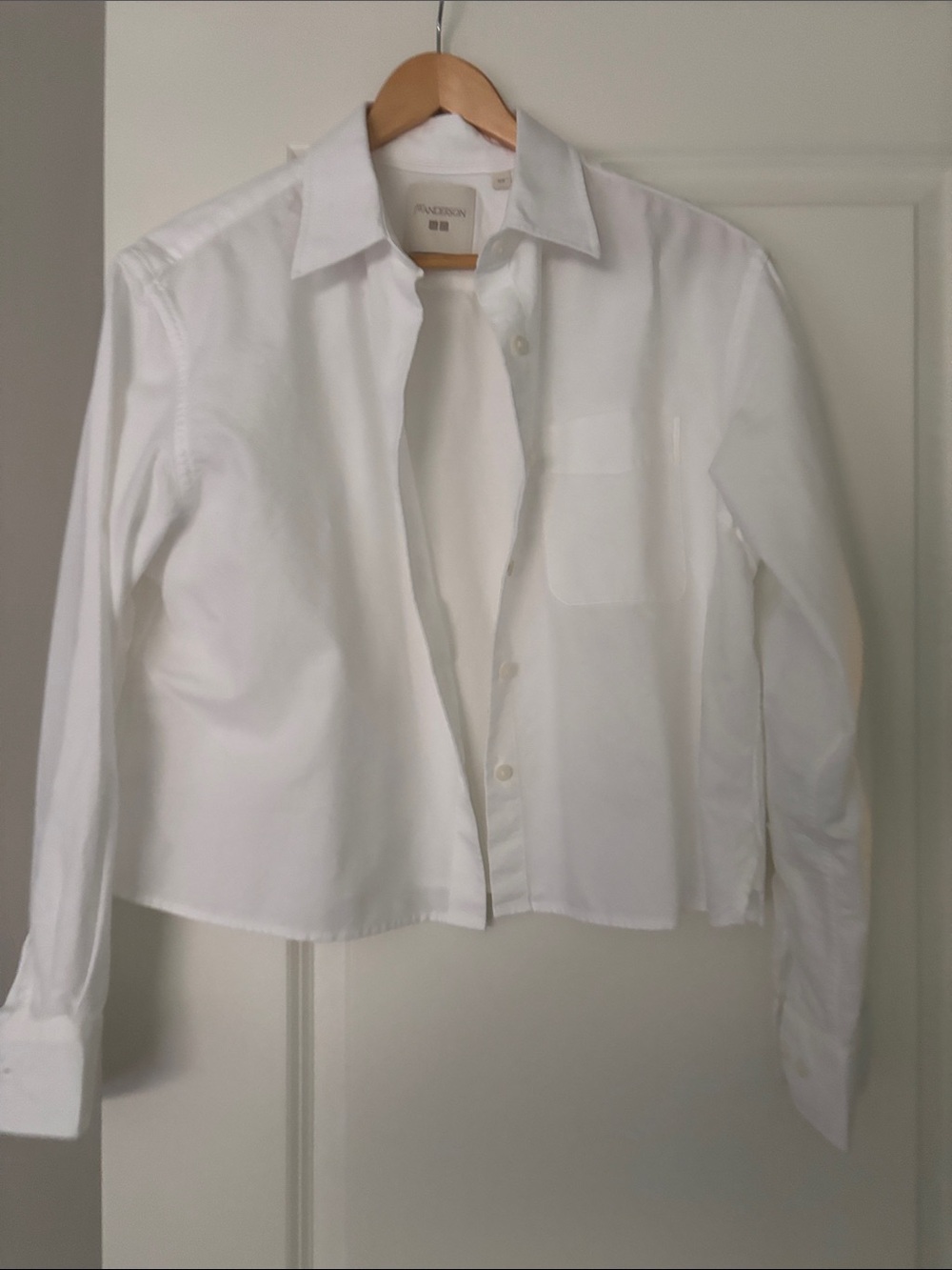 Uniqlo White Cotton Button-Up Blouse